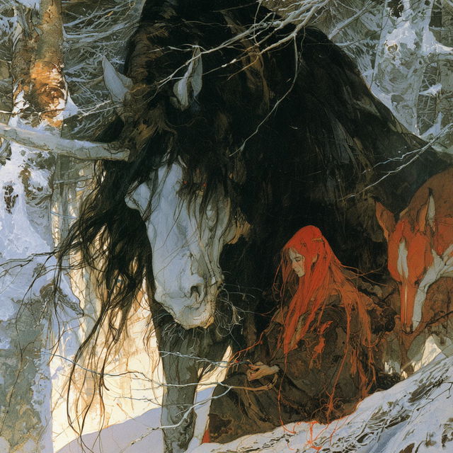 Charles Vess style, Midjourney V8.2, render 3 of 4