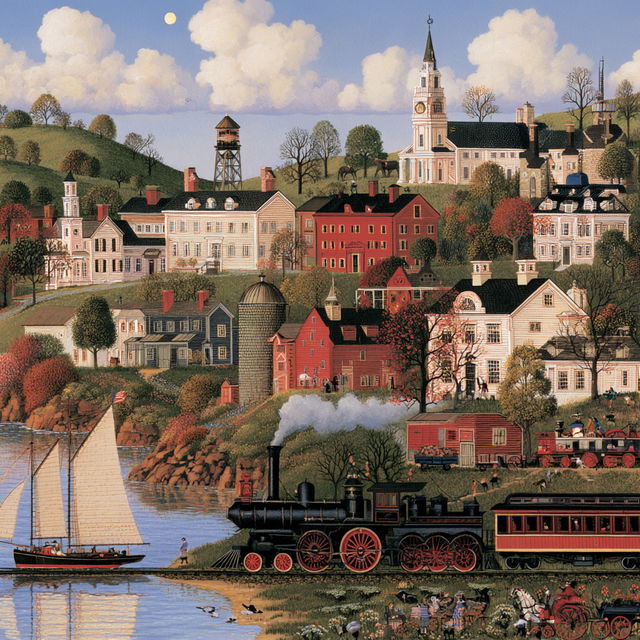 Charles Wysocki style, Midjourney V8.2, render 3 of 4