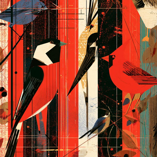 Charley Harper style, Midjourney V8.2, render 2 of 4