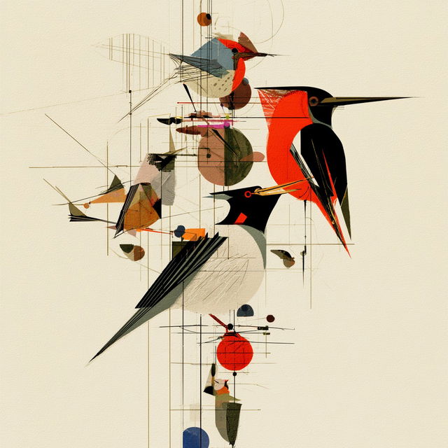 Charley Harper style, Midjourney V8.2, render 4 of 4