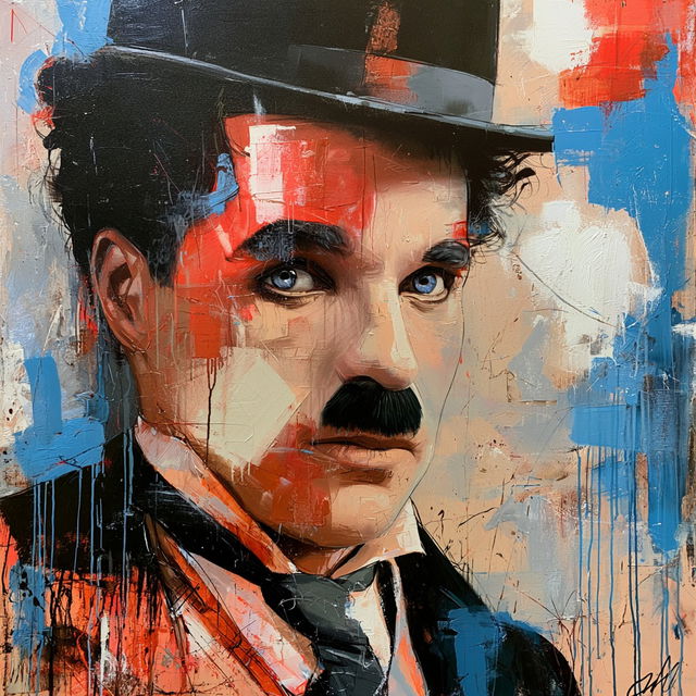 Charlie Chaplin style, Midjourney V8.2, render 2 of 4