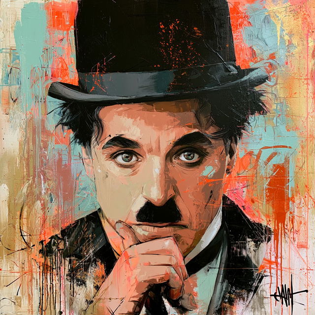 Charlie Chaplin style, Midjourney V8.2, render 1 of 4