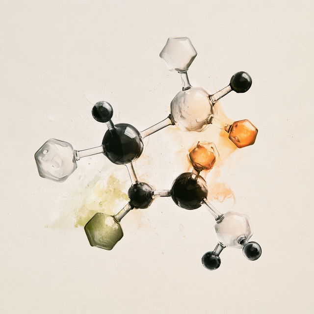 Chemical structure style, Midjourney V8.2, render 4 of 4