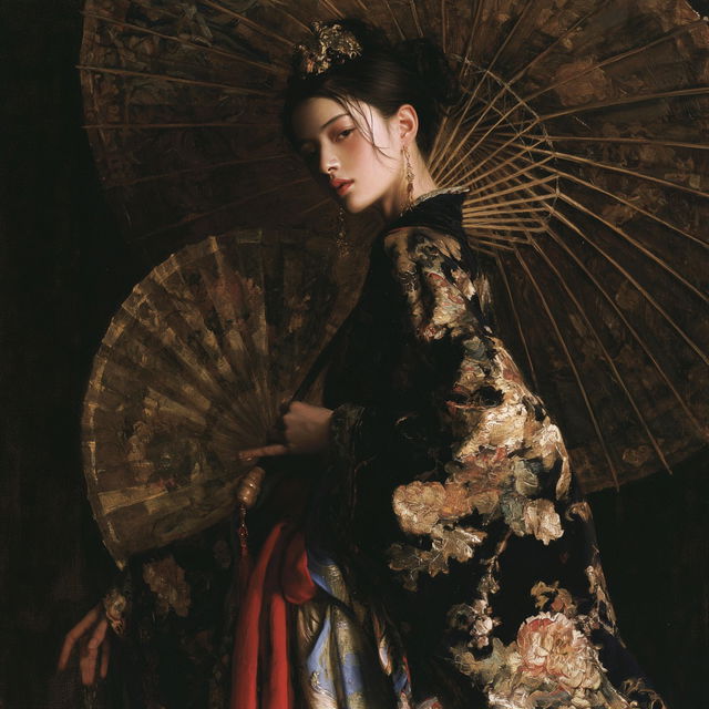 Chen Yifei style, Midjourney V8.2, render 3 of 4
