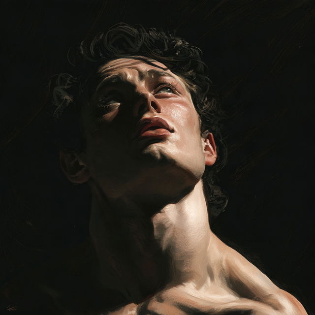 Chiaroscuro style, Midjourney V8.2, render 3 of 4