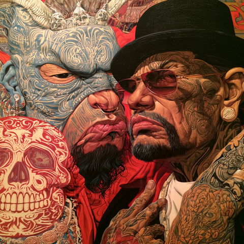 Chicano art style (Genres), Midjourney V8.2