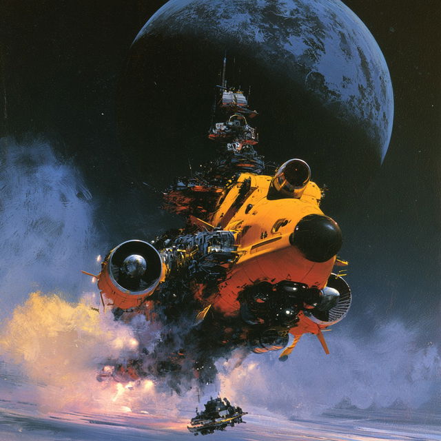 Chris Foss style, Midjourney V8.2, render 2 of 4