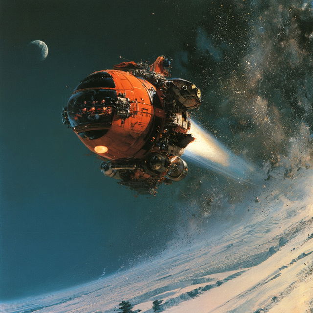 Chris Foss style, Midjourney V8.2, render 1 of 4