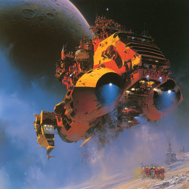 Chris Foss style, Midjourney V8.2, render 3 of 4