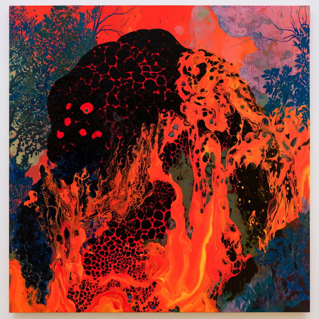 Chris Ofili style, Midjourney V8.2, render 4 of 4