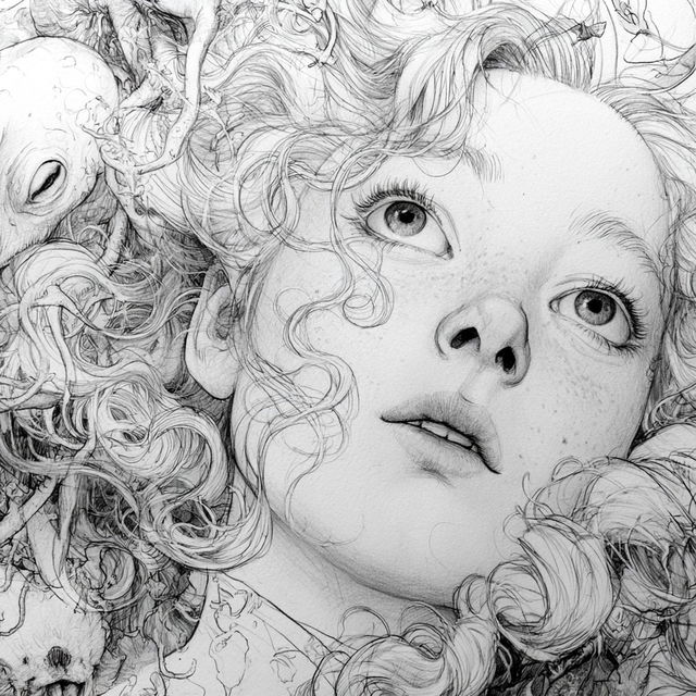 Chris Riddell style, Midjourney V8.2, render 3 of 4