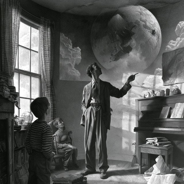 Chris Van Allsburg style, Midjourney V8.2, render 4 of 4