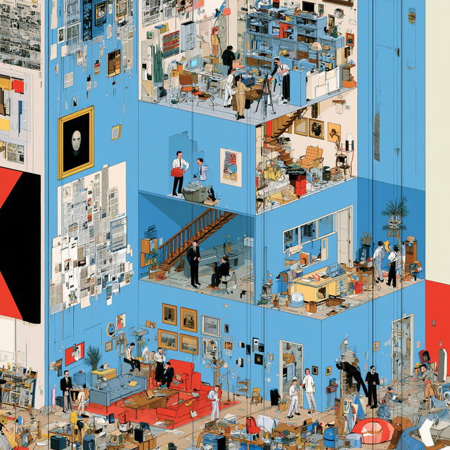 Chris Ware style, Midjourney V8.2, render 4 of 4