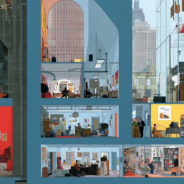 Chris Ware style, Midjourney V8.2, render 3 of 4