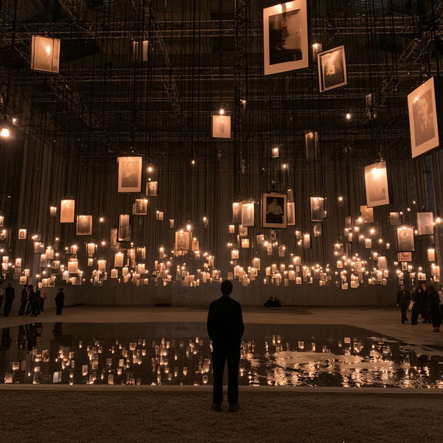 Christian Boltanski style, Midjourney V8.2, render 3 of 4