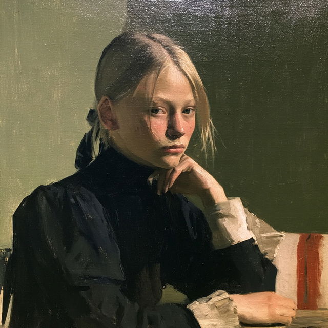 Christian Krohg style, Midjourney V8.2, render 4 of 4