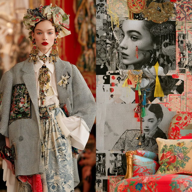 Christian Lacroix style, Midjourney V8.2, render 4 of 4