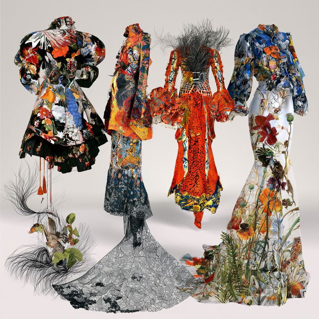 Christian Lacroix style, Midjourney V8.2, render 3 of 4