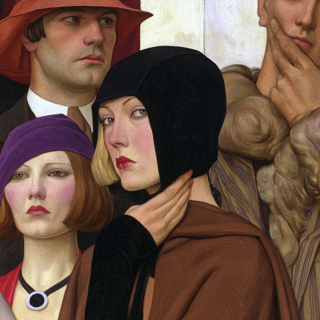 Christian Schad style, Midjourney V8.2, render 2 of 4