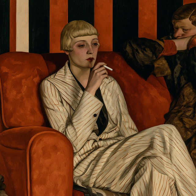 Christian Schad style, Midjourney V8.2, render 3 of 4