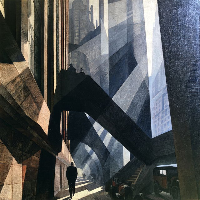 Christopher R. W. Nevinson style, Midjourney V8.2, render 4 of 4