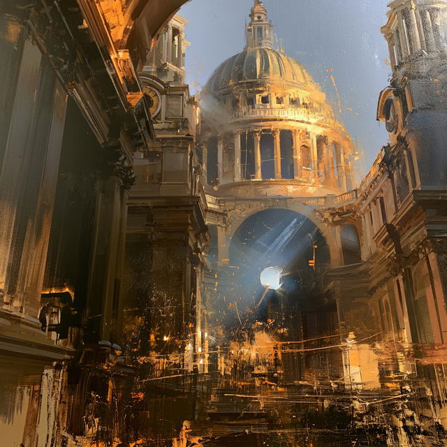 Christopher Wren style, Midjourney V8.2, render 4 of 4