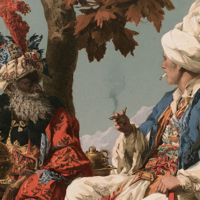 Chromolithography style, Midjourney V8.2, render 2 of 4