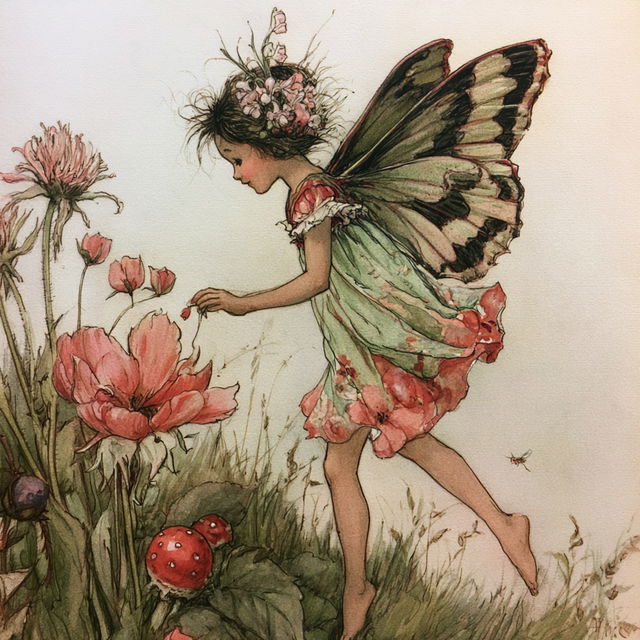 Cicely Mary Barker style, Midjourney V8.2, render 4 of 4