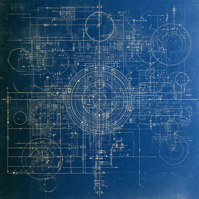 Circuit diagram style, Midjourney V8.2, render 4 of 4