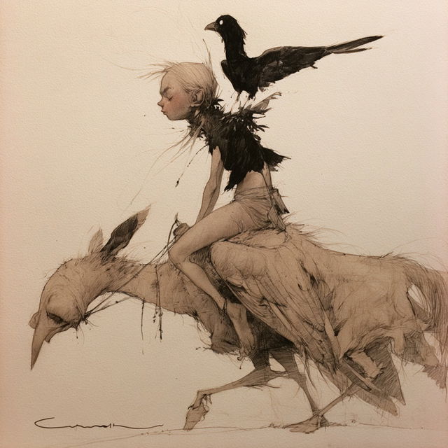 Claire Wendling style, Midjourney V8.2, render 3 of 4