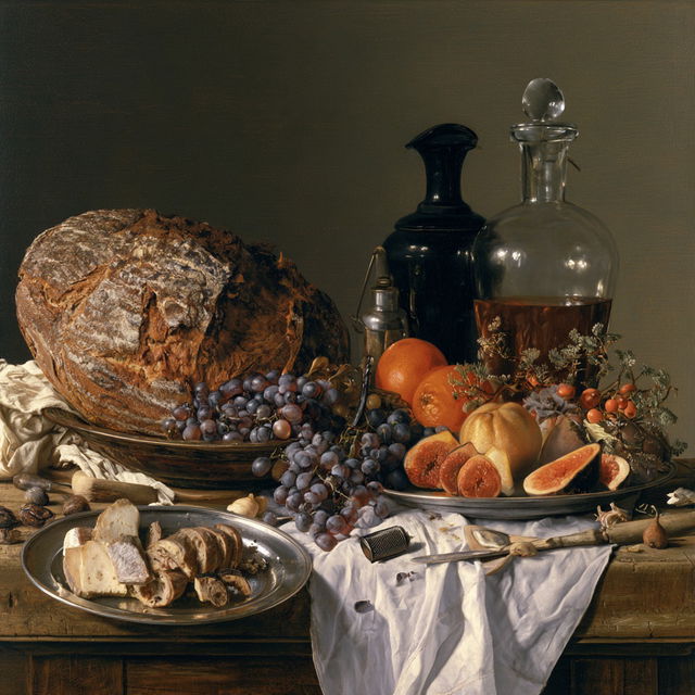 Clara Peeters style, Midjourney V8.2, render 2 of 4