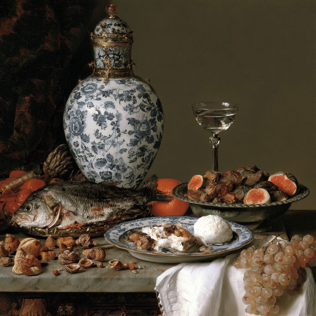 Clara Peeters style, Midjourney V8.2, render 3 of 4