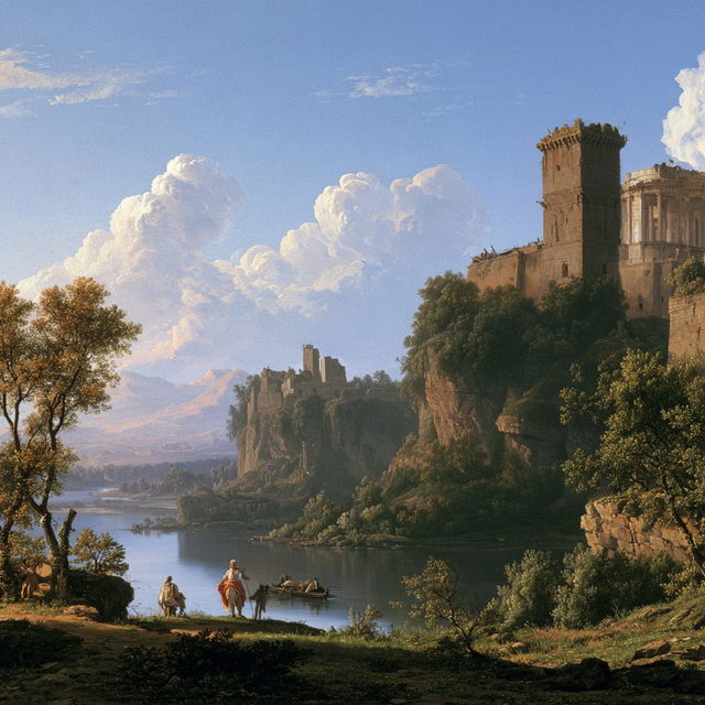 Claude Lorrain style, Midjourney V8.2, render 4 of 4