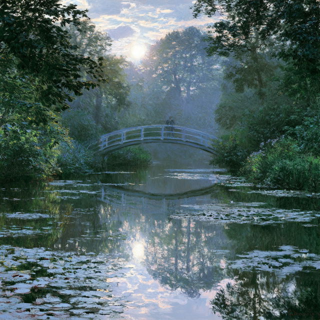 Claude Monet style, Midjourney V8.2, render 2 of 4