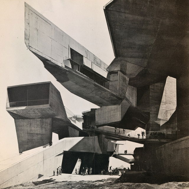 Claude Parent style, Midjourney V8.2, render 2 of 4