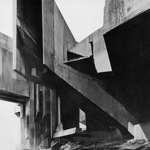 Claude Parent style (Architects), Midjourney V8.2