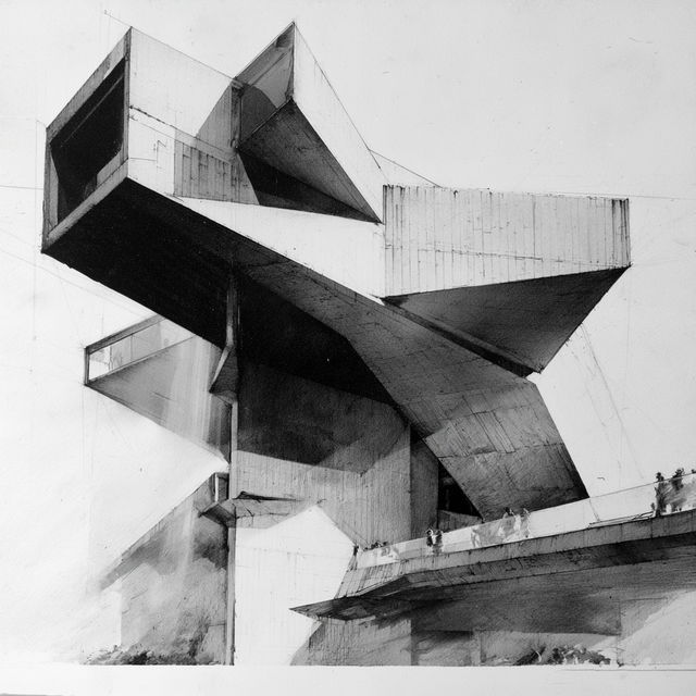 Claude Parent style, Midjourney V8.2, render 4 of 4