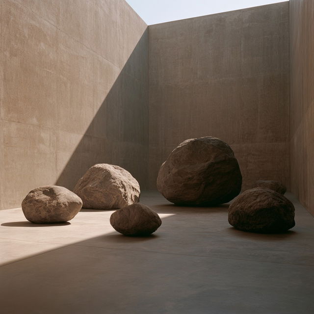 Claudio Silvestrin style, Midjourney V8.2, render 2 of 4