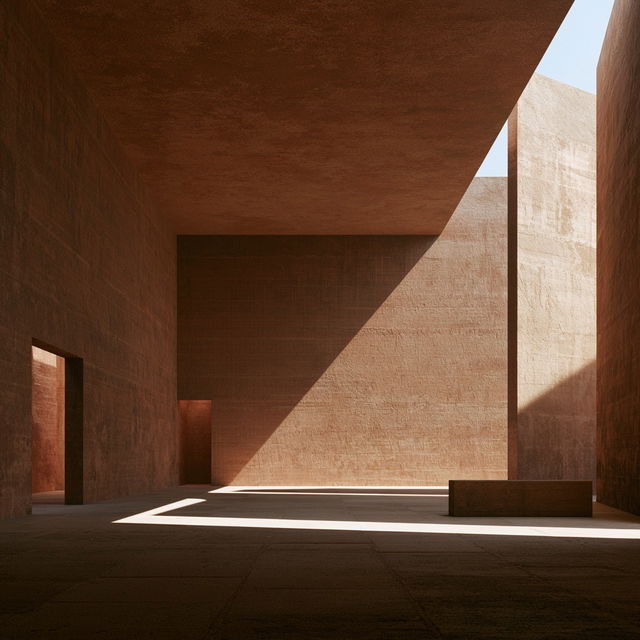 Claudio Silvestrin style, Midjourney V8.2, render 3 of 4