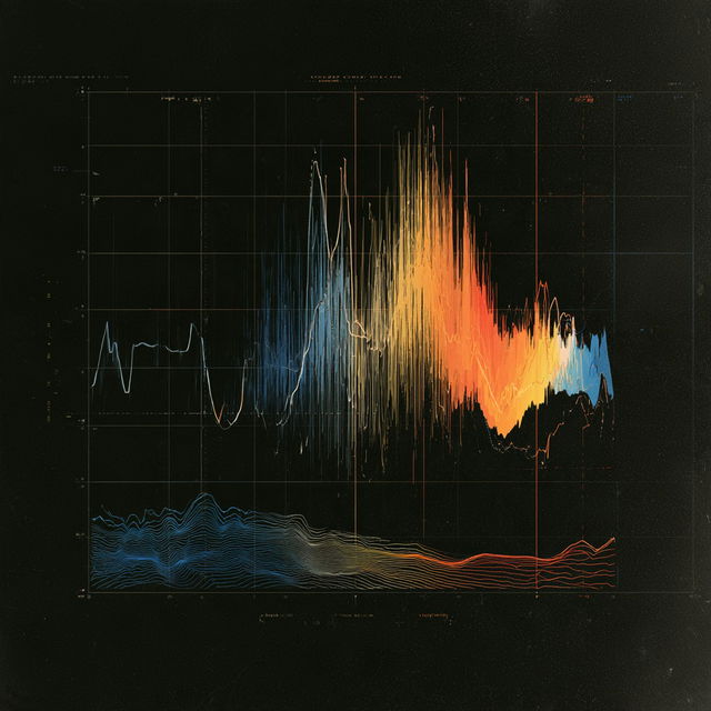 Climate history graph style, Midjourney V8.2, render 3 of 4