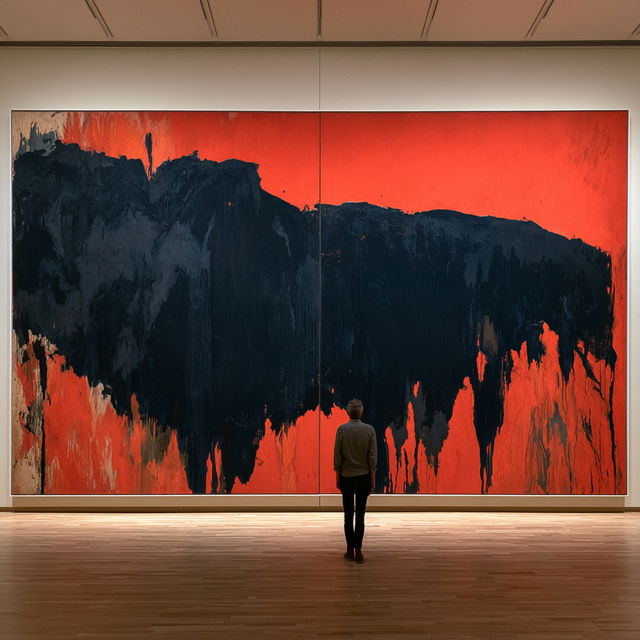 Clyfford Still style, Midjourney V8.2, render 1 of 4