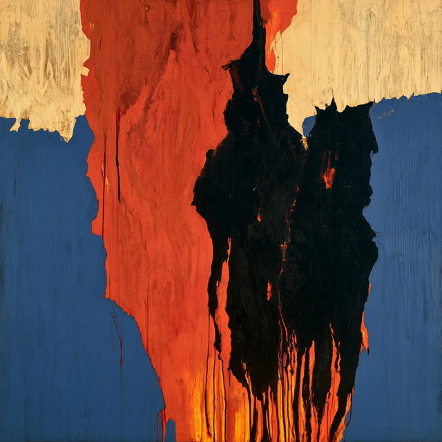 Clyfford Still style, Midjourney V8.2, render 3 of 4