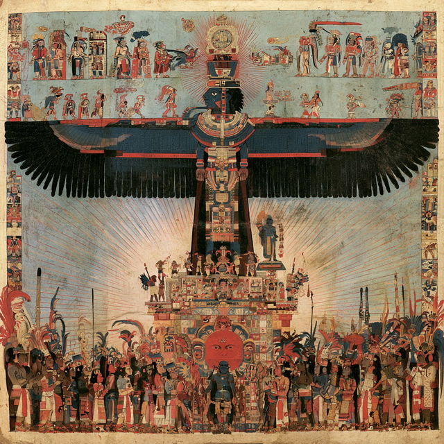 Codex Mendoza style, Midjourney V8.2, render 3 of 4