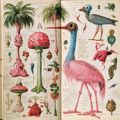 Codex Seraphinianus style (Titles), Midjourney V8.2
