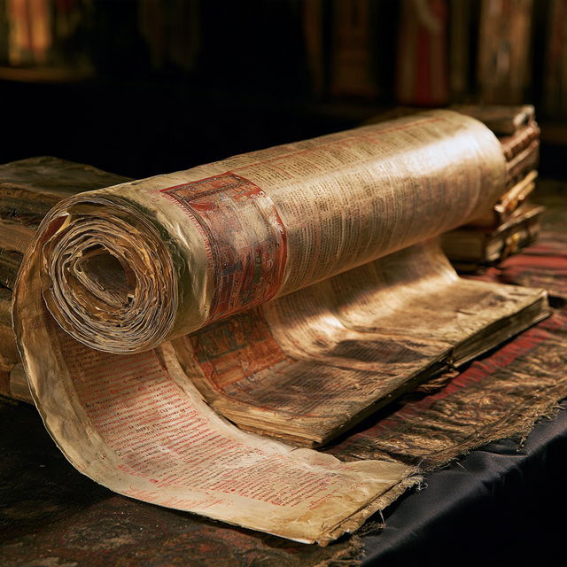 Codex Sinaiticus style, Midjourney V8.2, render 3 of 4