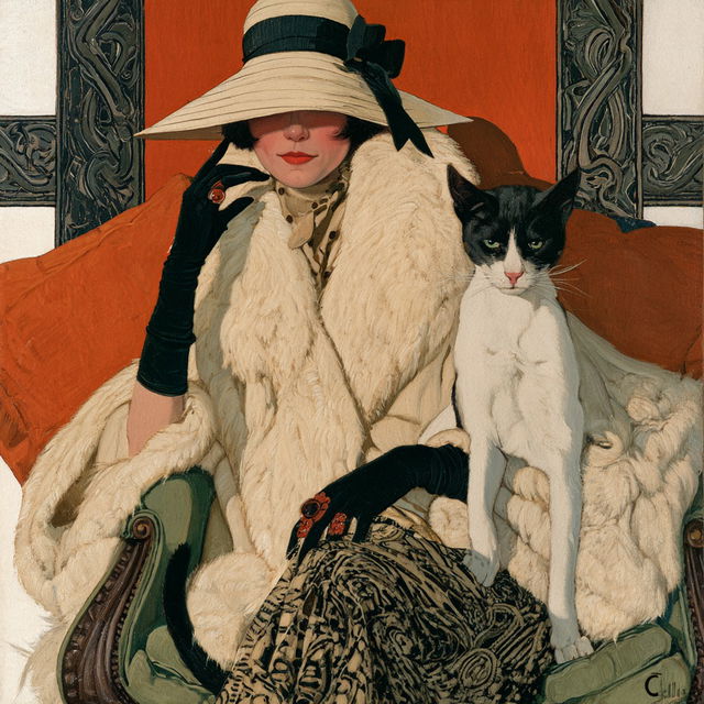 Coles Phillips style, Midjourney V8.2, render 2 of 4