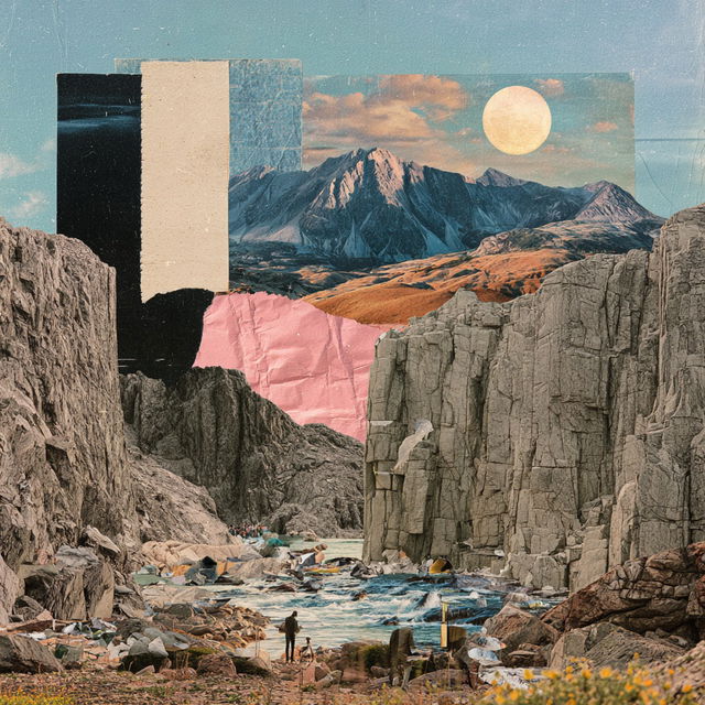 Collage style, Midjourney V8.2, render 1 of 4