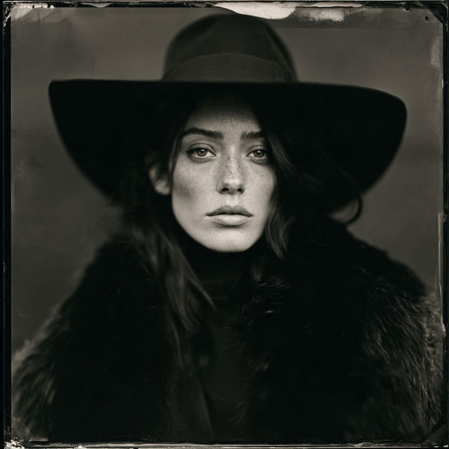 Collodion print style, Midjourney V8.2, render 4 of 4