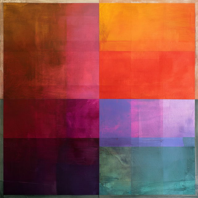 Color field painting style, Midjourney V8.2, render 1 of 4