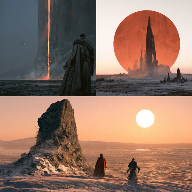 Concept art style, Midjourney V8.2, render 1 of 4